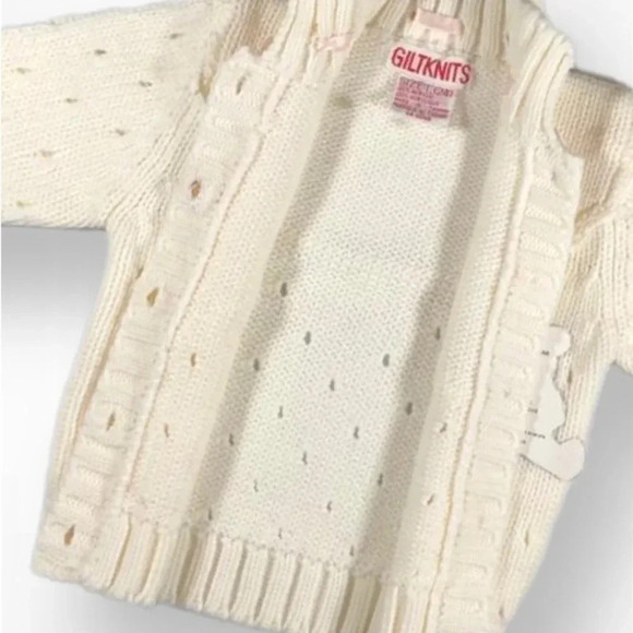 GiltKnits Cream  Knitted Long Sleeve Sweater - Picture 3 of 5